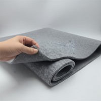 Feutre gris en polyester 100 % en gros, feutre composé gris, rouleau de fibre de polyester de 1 à 20 mm