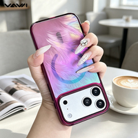 Coque de téléphone magnétique antichoc VAWI B523 tendance avec plumes 3D pour iPhone 17 18 Pro Max, protection anti-rayures