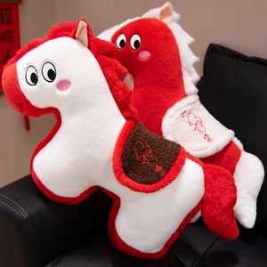 Cuscino di San Valentino dell'Anno del Cavallo, Peluche a Forma di Piccolo Cavallo, Mascotte dell'Anno del Cavallo, Decorazione per la Casa - Product Image 2