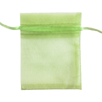 Sac à cordon en maille Cadeau accepter taille personnalisée Couleur personnalisée Pochette à bijoux promotionnelle en organza transparent transparent