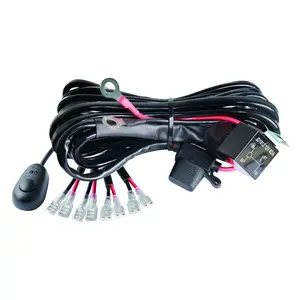 car electrical headlight led lamp motorcycle light auto harness cable wiring kits
