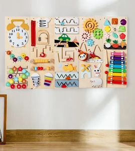 Juego <span class=keywords><strong>de</strong></span> Pared <span class=keywords><strong>de</strong></span> Madera: Juguete Educativo Infantil, Panel <span class=keywords><strong>de</strong></span> Actividades Interactivo para Aprender - Product Image 6