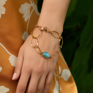 WF196-0161B สร้อยข้อมือแฟชั่นแบบโซ่และแบบเชื่อมต่อ - Product Image 3