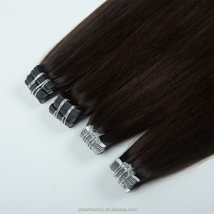 Extensions de cheveux vierges humains blonds européens de qualité supérieure, double épaisseur, à bandes adhésives longues en PU - Product Image 5
