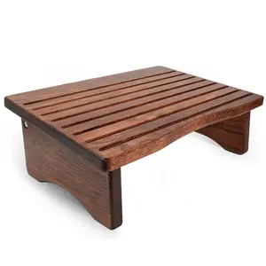 Poggiapiedi in legno massello naturale per ufficio personalizzato all'ingrosso per sotto la scrivania