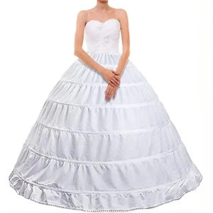 Nouvelle Jupe de Mariée 2025, Crinoline à 6 Cerceaux de 95 cm, Blanche, Technique à Volants, Longue, 100% Polyester - Product Image 2