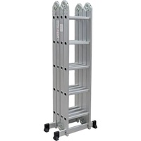 Escalera plegable multiusos de aluminio de 4*5 pasos EN131 Escalera de combinación plegable para uso doméstico