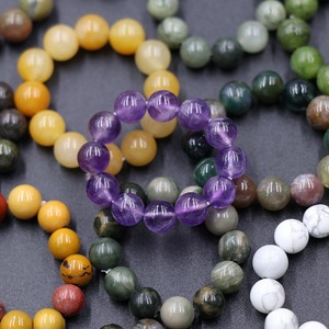 แหวนยางยืดประดับพลอยธรรมชาติ ขนาด 4 มม. แหวนคู่ แหวนยางยืดประดับพลอยอะมีทิสต์และควอตซ์สีชมพู สำหรับผู้หญิงและผู้ชาย - Product Image 2