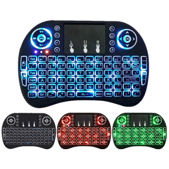 Topleo I8 Mini Wireless Backlit Rgb Keyboard Usb Interface For Smart Tv Android Box Laptop Computer Mini Wireless Keyboard