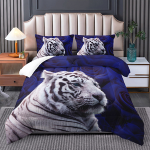 3D Rừng Động Vật Sư Tử Cũ Tiger Leopard In Dày Ấm Nữ Hoàng Kích Thước Thiết Kế Sang Trọng Chăn - Product Image 5