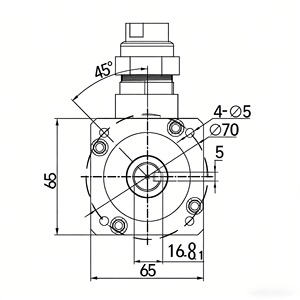 Moteur servo intégré antidéflagrant à bride monophasé 60ST <span class=keywords><strong>Wheatstone</strong></span> 400W 208-240V 50Hz 3000 tr/min 1.27NM 1000 lignes - Product Image 3