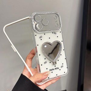 Nueva Funda para Teléfono con Espejo en Forma de Corazón con Diamantes y Purpurina IMD para iPhone 17Air 16plus 15 14 Pro Max 13, Resistente a Impactos - Product Image 4