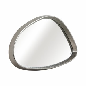 Specchio da parete asimmetrico con cornice moderna in metallo per camera da letto, bagno e decorazione vanità - Product Image 2