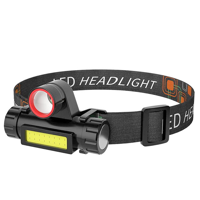 10 Power Zoomable Wide Beam USB Rechargeable Headlamp for Outdoor Camping Hiking Fishing