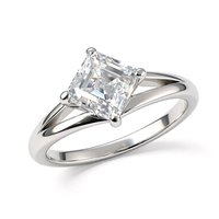 Bague pour femme Mlluki Moissanite en argent sterling 925, 1 carat, motif étoile filante en forme de cube de sucre