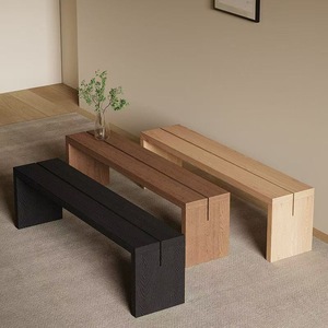 Banc en bois massif, tabouret à chaussures, noyer, pin noir, pin naturel, durable, chaise de salle à manger, style nordique minimaliste - Product Image 1