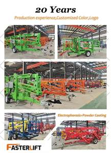 10เมตร16เมตร24เมตรแพลตฟอร์มทางอากาศไฮดรอลิกแบบยืดหดได้ลิฟท์ยกบู้ทแบบดึงราง - Product Image 5