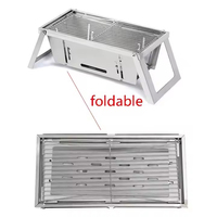 Yun petit barbecue à charbon de bois extérieur épaissi en acier inoxydable deuxième-gril pliant ménage Barbecue extérieur