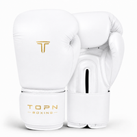 TOPN Gants de Kickboxing Unisexe Multicolores en PU avec Fermeture Auto-agrippante, Respirants, avec Sangle de Poignet, pour Sac de Frappe et Entraînement de Sparring, 8oz-16oz, Haute Performance