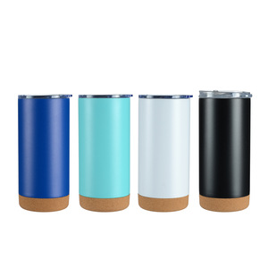 Nuovo <span class=keywords><strong>classico</strong></span> americano <span class=keywords><strong>caffè</strong></span> 17oz Tumbler doppio strato sottovuoto in acciaio inox isolato tazza di birra in legno Base di sughero Business regalo - Product Image 1