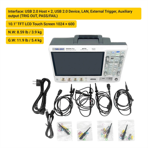 ออสซิลโลสโคปดิจิตอลซุปเปอร์ฟอสเฟอร์ SDS2204X Plus 4 ช่องสัญญาณ MHz 2 GSa/s Mpts หน้าจอ LCD 10.1 นิ้ว 8 บิต รับประกัน 1 ปี SDS22 - Product Image 4