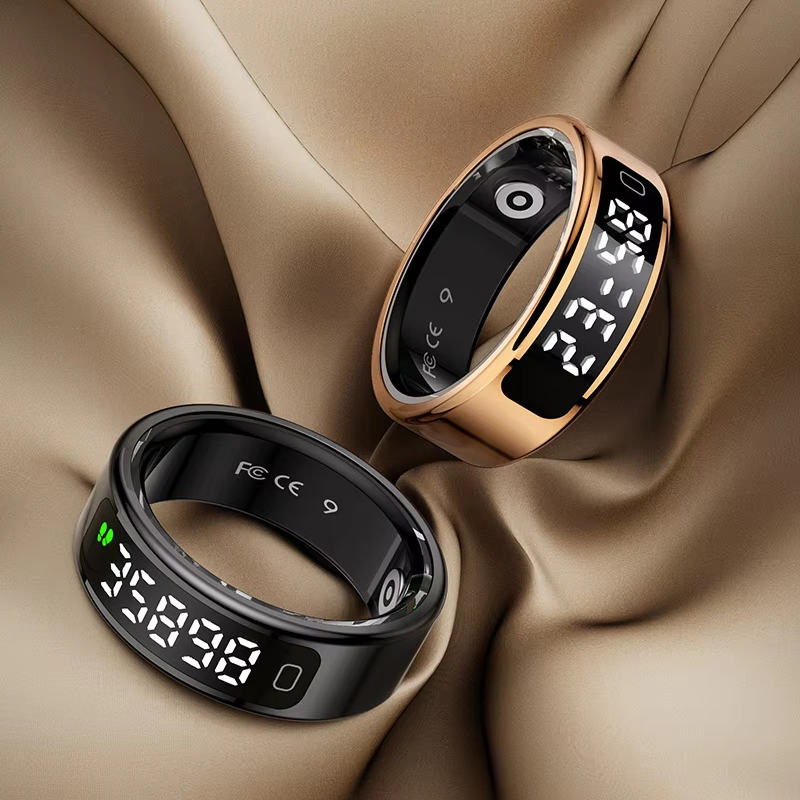 smart ring that vibrates Vibrating Smart Ring for Men Vibration Notifications Health  Monitoring,Calls Messages, Slient Alarm Clock Rings for Android iOS