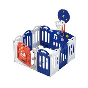 VSUCH Children's Safety Eco-Friendly Foldable Plastic Playpen with <b>Swing</b> <b>Slide</b> Mat for- Indoor Toddler Use - Product Image 4