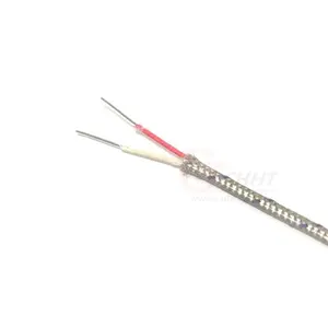 High temperature wire E type glass fiber insulated stainless steel shield EXHGAB-CH 2*0.5mm thermocouple cable wire