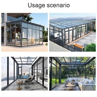 Nouvelle Arrivée Serre de Terrasse Moderne Anti-Corrosion Imperméable en Verre Trempé pour Jardin, Cour Arrière et Véranda Extérieure