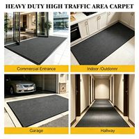 Tapis d'entrée double rayures en TPE inodore, antidérapant, anti-salissures, non toxique pour hôpital, école, hôtel