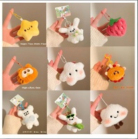 Porte-clés en peluche personnalisé, fabricant de personnages, prix bas, mini porte-clés promotionnel en peluche, porte-clés en peluche animal mignon