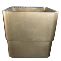 Jardinière en métal plaqué or sur mesure, grande taille, épaisse, pour extérieur, fournitures de jardin, livraison de pots et jardinières à fleurs