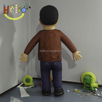 Décoration publicitaire extérieure, costume de mascotte gonflable géant de personnage de dessin animé, costume de homme gonflable
