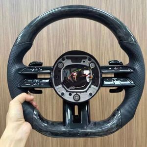Volant en fibre de carbone forgé Dragonfly, très demandé, pour Mercedes Benz <span class=keywords><strong>AMG</strong></span> W167 W177 W213 W217 W222 GLB GLC - Product Image 1