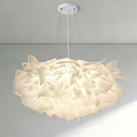 Lampe suspendue créative en acrylique en forme de pétale pour chambre d'enfant, blanche, élégante, pour chambre à coucher, salon, lampe suspendue E27
