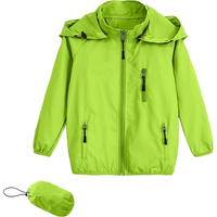 Veste coupe-vent imperméable et résistante au vent pour enfants, avec capuche, idéale pour l'extérieur, vente en gros