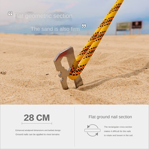 28cm Stainless Steel <b>Canopy</b> Tent Pegs Tent Nail <b>Camping</b> Stakes Multipurpose Bottle Opener Hiking Accessories - Product Image 5