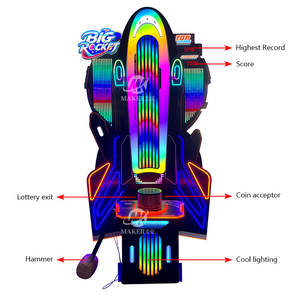 Machine de jeu d'arcade Hammer Arcade Hercules, machine de jeu Hit Big Rocket Hammer, machine de jeu de défi de force de rachat - Product Image 5