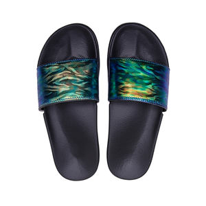 2020 Nuovo Materiale Personalizzato Pantofole Piatte, Allochroic Riflettente dell'unità di elaborazione Scivolo Sandali Delle Donne, laser eva Pantofole diapositiva - Product Image 3