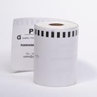 Étiquette thermique continue étanche personnalisée Rolls DK-22243 102mm * 30.48m étiquettes d'emballage de supermarché blanc Brother DK 22243 QL