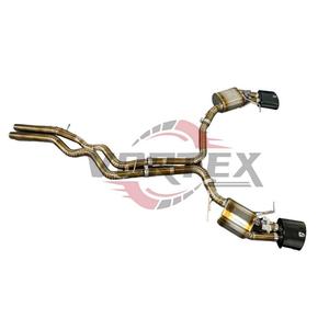 ระบบท่อไอเสียแข่งรถแบบพายตัดสีทองทำจากไทเทเนียม Vortex สำหรับรถ RS6รถ Audi RS7 C8 4.0T V8 2016-2025 - Product Image 3