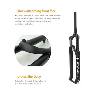 Fourche de vélo à suspension pneumatique, <span class=keywords><strong>120mm</strong></span>, 26/27mm, <span class=keywords><strong>amortisseur</strong></span> à ressort, en alliage d'aluminium - Product Image 6