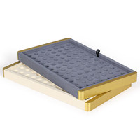 Présentoir rectangulaire en métal Zhongmeida pour bijoux, pierres précieuses, perles et bracelets – Organisateur à niveaux pour une présentation optimale