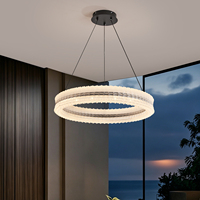 Lustre moderne italien minimaliste pour restaurant, salon, hall d'hôtel, villa, salle de banquet, escalier, chambre à coucher