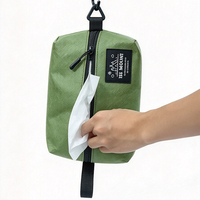 Pochette porte-mouchoirs pour voiture, distributeur de mouchoirs en papier pour camping, pochette suspendue à double fermeture éclair, ensemble de fournitures en gros pour l'extérieur