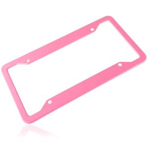 Tùy chỉnh thiết kế 3D dập nổi nhôm tấm giấy phép khung màu hồng ABS/kim loại 31*16cm cho USA & Canada - Product Image 5
