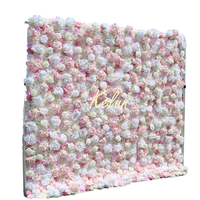 Grande et petite murale florale artificielle moderne haut de gamme pour décoration de fond de scène de mariage de luxe et Saint-Valentin