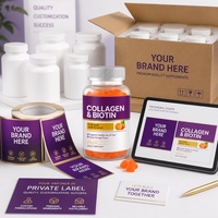 Gummies au Collagène et à la Biotine avec Glutathion, Saveur Orange, Complément de Beauté Éclaircissant et Blanchissant pour la Peau, Vente en Gros pour Adultes, OEM ODM