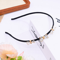 Serre-tête en or plaqué or avec nœud et pierres en cristal, bijou de cheveux pour femme et fille, accessoires pour cheveux