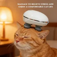 Masajeador Eléctrico Moderno para Mascotas, de Silicona Suave, 3 Modos Ajustables, Inalámbrico, Portátil, Relajación Profunda
